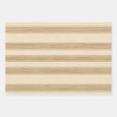 Western Creme Streifen Geschenkpapier Set (Vorderseite)