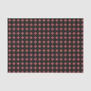 Western Cross Pattern kühne rustikal Rot Schwarz Seidenpapier