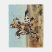 Western "Dakota Chief" Art von Charles M. Russell Fleecedecke (Vorderseite)