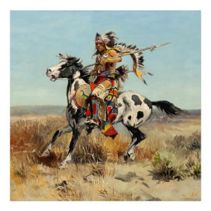 Western "Dakota Chief" Art von Charles M. Russell Fotodruck