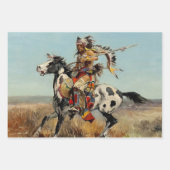 Western "Dakota Chief" Art von Charles M. Russell Geschenkpapier Set (Vorderseite 2)