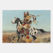Western "Dakota Chief" Art von Charles M. Russell Geschenkpapier Set (Vorderseite)