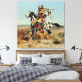 Western "Dakota Chief" Art von Charles M. Russell Leinwanddruck (Insitu (Schlafzimmer))