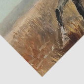 Western "Dakota Chief" Art von Charles M. Russell Seidenpapier (Detail)