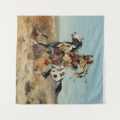 Western "Dakota Chief" Art von Charles M. Russell Wandteppich (Vorderseite (Horizontal))