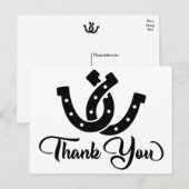 Western Danke Cowboy Boot Country Wedding Postkarte (Vorne/Hinten)