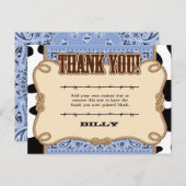 Western danke Ihnen Karten (Vorne/Hinten)