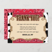 Western danke Ihnen Karten (Vorne/Hinten)