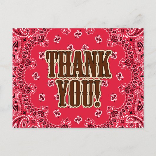 Western danke Ihnen Karten (Rückseite)