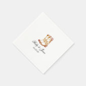 Western Dark Brown Hochzeit Serviette (Ecke)