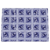 Western Denim Blue Delft Tile  Große Geschenktüte (Vorderseite)