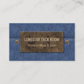 Western Denim Blue | Leather Tag Ländergeschäft (Vorderseite)