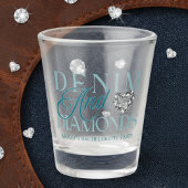 Western Denim und Diamonds Bachelorette Schnapsglas