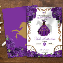 Western der lila Rose Ranchera Quinceanera
