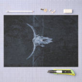 Western der Schädel, schwarz und weiß rustikal Seidenpapier (Handwerk)