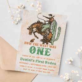 Western: Der Westen war ein 1. Geburtstag Einladung