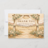 Western Desert Arch Wedding Dankeskarte (Vorderseite)