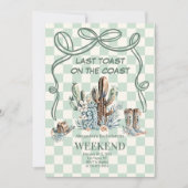 Western Desert Bachelorette Einladung (Vorderseite)