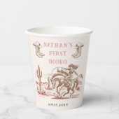 Western Desert Boots Rodeo Geburtstag Pappbecher (Vorderseite)
