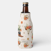 Western Desert Cactus Cowboy Hat Personalisierten Flaschenkühler (Flaschenvorderseite)