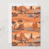 Western Desert Cactus Cowboy Wedding Einladung (Rückseite)