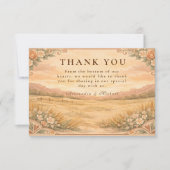 Western Desert Canyon Wedding Dankeskarte (Vorderseite)