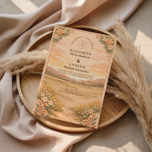 Western Desert Canyon Wedding Einladung