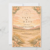 Western Desert Canyon Wedding Save The Date (Vorderseite)