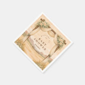 Western Desert Floral Arch Baby Shower Serviette (Ecke)
