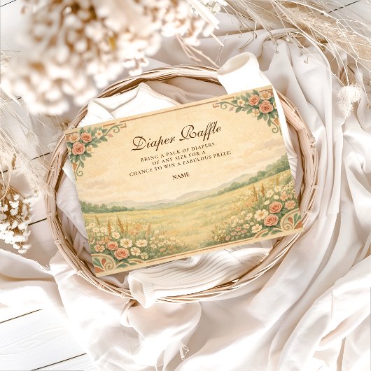 Western Desert Floral Diapper Raffle  Begleitkarte