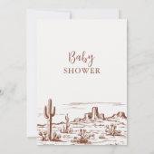 Western Desert Lasse die Adventure Begin Baby Dusc Einladung (Rückseite)