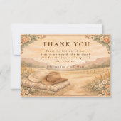 Western Desert Ranch Hochzeit Dankeskarte (Vorderseite)