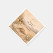 Western Desert Saddle Baby Shower Serviette (Ecke)
