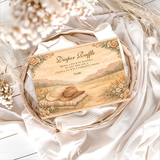 Western Desert Saddle Diapper Raffle Begleitkarte