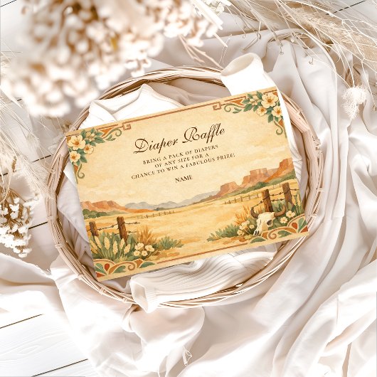 Western Desert Wildflower Diapper Raffle  Begleitkarte