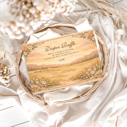 Western Desert Wildflower Diapper Raffle  Begleitkarte