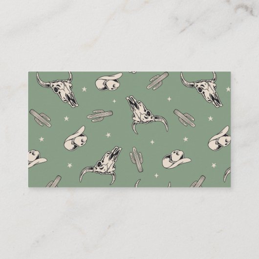 Western Diaper Raffle Cards Begleitkarte (Rückseite)