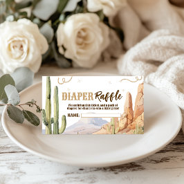 Western Diaper Raffle Ticket Begleitkarte