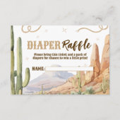 Western Diaper Raffle Ticket Begleitkarte (Vorderseite)