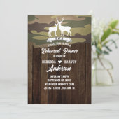 Western Die Jagd ist vorbei am Hochzeitessen Probe Einladung (Stehend Vorderseite)