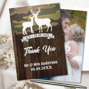 Western Die Jagd ist vorbei beim Hochzeitsfest Fot Dankeskarte
