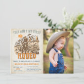 Western Dies ist nicht mein erster Rodeo 2. Geburt Einladung (Stehend Vorderseite)