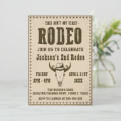 Western Dies ist nicht mein erster Rodeo 2. Geburt Einladung (Stehend Vorderseite)