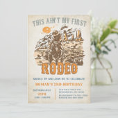 Western Dies ist nicht mein erster Rodeo 2. Geburt Einladung (Stehend Vorderseite)