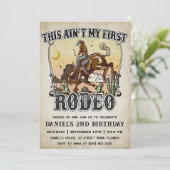 Western Dies ist nicht mein erster Rodeo 2. Geburt Einladung (Stehend Vorderseite)