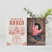 Western Dies ist nicht mein erster Rodeo 2. Geburt Einladung (Stehend Vorderseite)