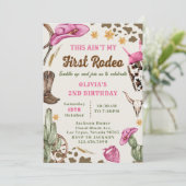 Western Dies ist nicht mein erster Rodeo 2. Geburt Einladung (Stehend Vorderseite)