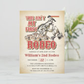 Western Dies ist nicht mein erster Rodeo 2. Geburt Einladung (Stehend Vorderseite)