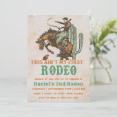 Western Dies ist nicht mein erster Rodeo 2. Geburt Einladung (Stehend Vorderseite)