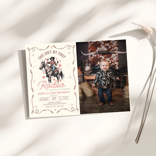 Western Dies ist nicht mein erster Rodeo 2. Geburt Einladung